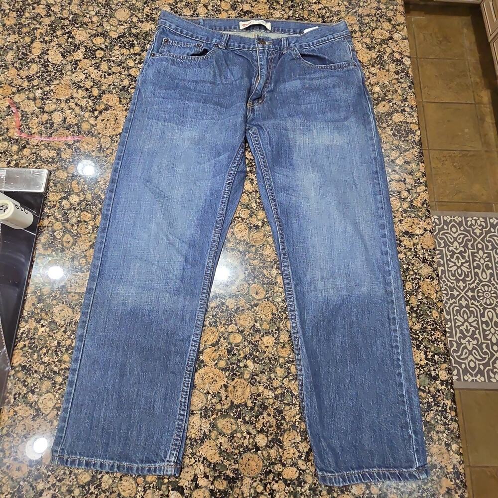 Levis 505 Reguar Straight Jeans Boys 16 Husky 34x28 Blue Denim